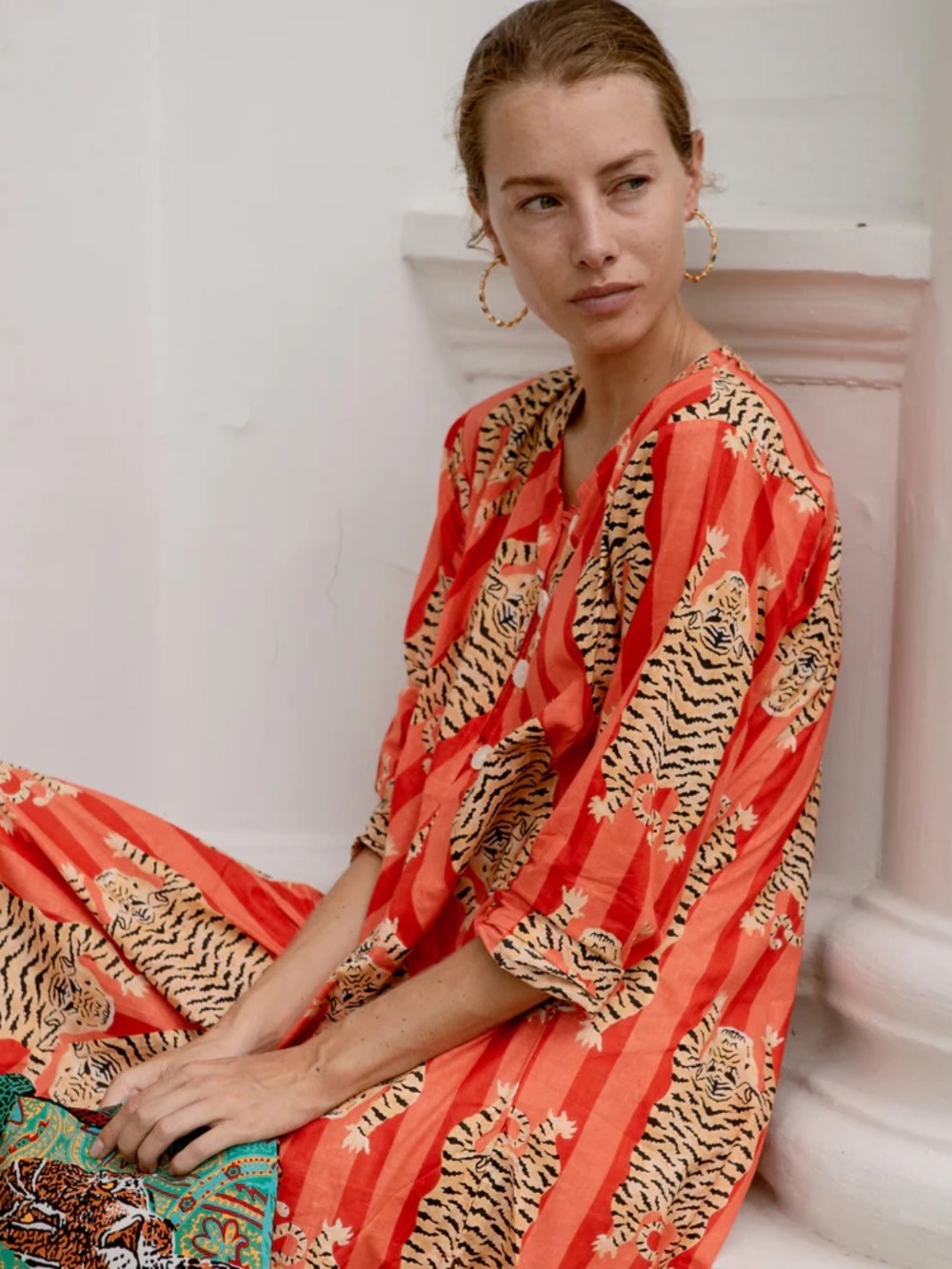 Beautiful Orange Tiger Kimono